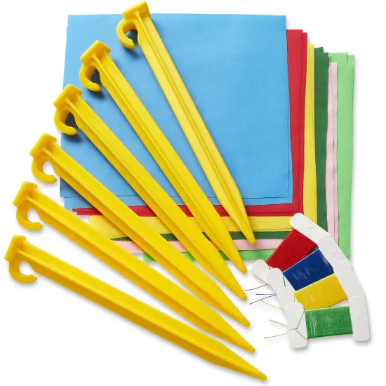 Cloud 9 Princess Bounce House, Pink Castle Inflatable Bouncer for Kids without Blower, Includes Stakes and Repair Patches {5}