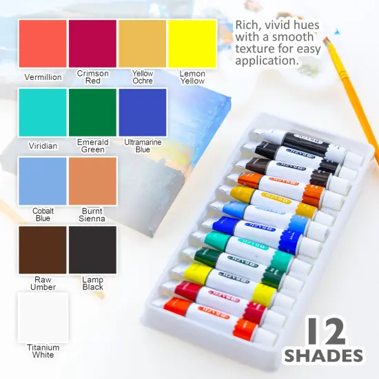 BAZIC Acrylic Paint 12 Color 0.4 FL OZ (12 mL) {3}