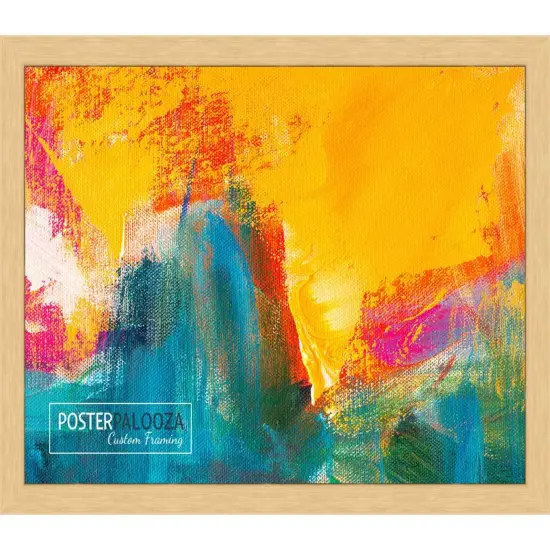 4x7 Minimalist Yellow Picture Frame - UV Acrylic, Foam Board Backing, Hanging Hardware {3}