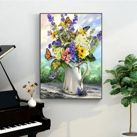 Flower Paint by Number for Adults, Flower Easy Paint by Numbers, Flower DIY Kids Adult Paint by Numbers for Beginner, Gift Home Wall Decor 16x20 Inch {2}