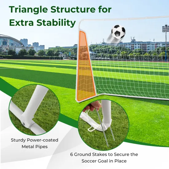 Portable Soccer Goal with Metal Frame & Durable Net {6}