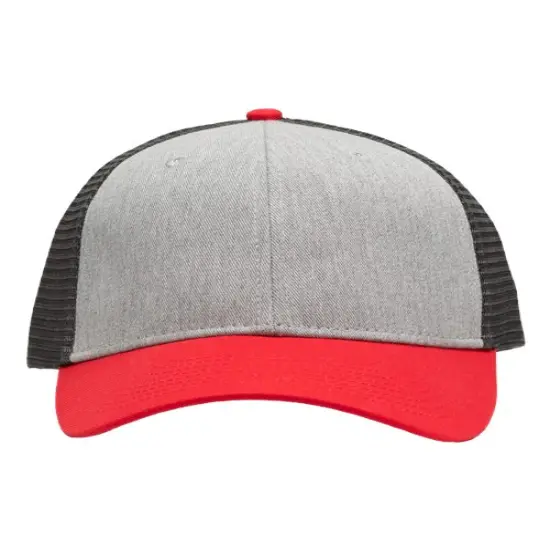 Sportsman&reg; Lo Pro Mesh Back Trucker Cap Breathable Classic Fit Chino Red/ White {7}