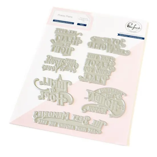 Pinkfresh Studio Press Plate-Holiday Greetings Sentiments {1}