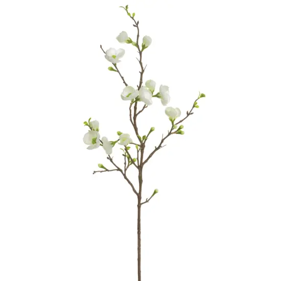 Allstate Quince Blossoms Artificial Floral Spray - 35" - Cream Ivory {1}