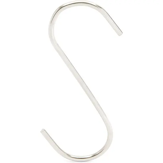Metal S Shaped Hooks, Stainless Steel Hangers Bulk Set (3.9 in, 50 Pack) Silver {4}