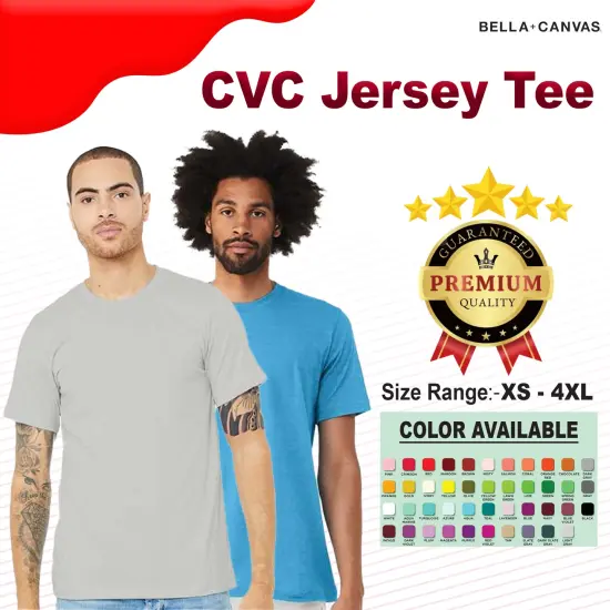 BELLA + CANVAS&reg; Crewneck Short Sleeve CVC Jersey Tee Heather sage {2}