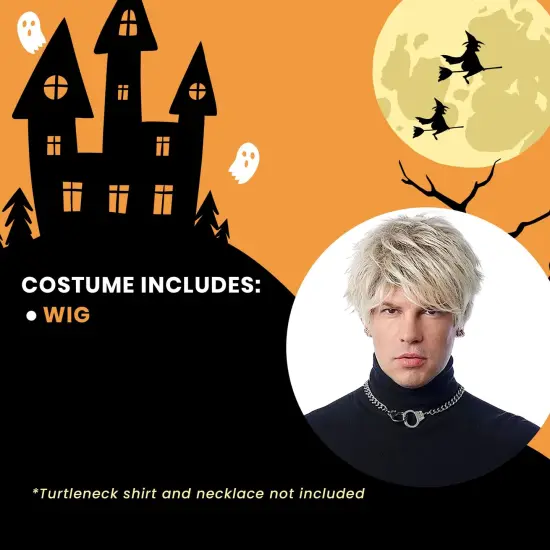 Rap Rocker Adult Blonde Costume Wig {5}