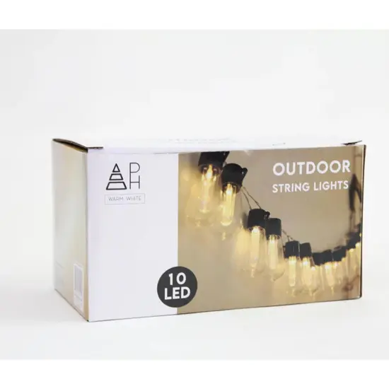 10 LED Outdoor String Lights Warm White Warm white {6}