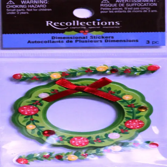 Recollections Christmas Wreath Vintage Stickers {1}