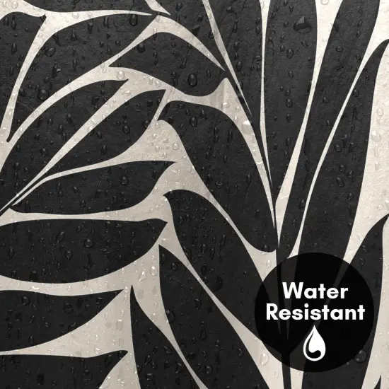 Black Seagrass Shapes by Modern Tropical Shower Curtain 71" x 74" {3}