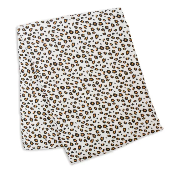 Leopard Muslin Baby Swaddle by Lulujo {1}