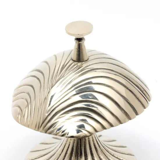 Decorative Aluminum Desk Bell in Silver Color - 4" Dia {5}