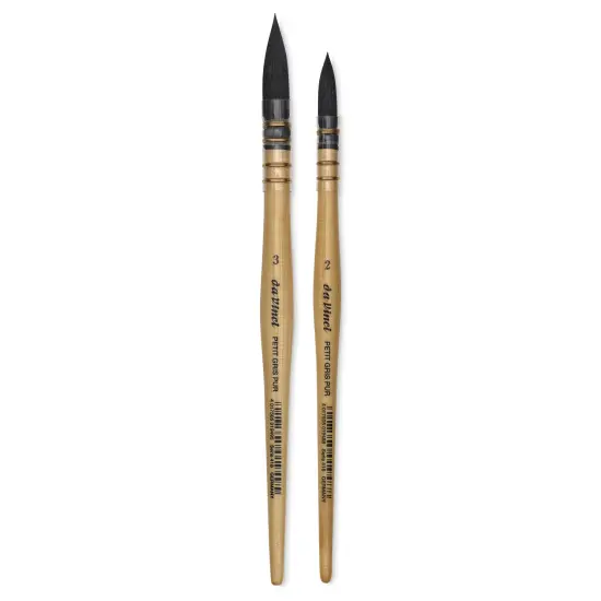 Da Vinci Petit Gris Pur Blue Squirrel Brush - 5427 Quill, Set of 2, Short Handle {1}