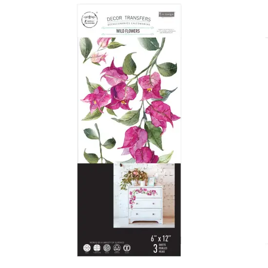 Small Transfers - Wild Flowers - 3 sheets, 6"x12" {3}