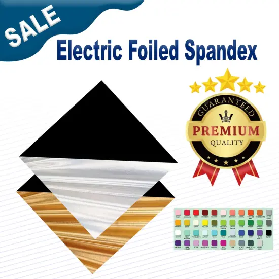 Electric Foiled Spandex Fabric Fuchsia {2}