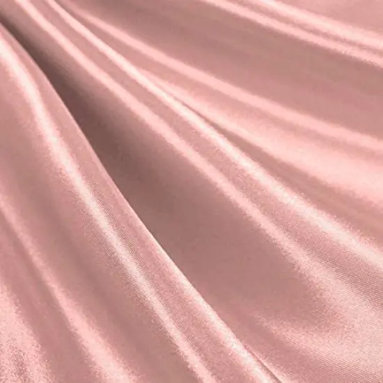 1 Yard Blush Stretch Charmeuse Fabric 60&Prime; Wide 195 GSM {1}