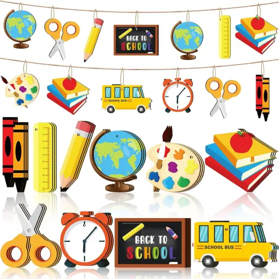 30 Pcs Back to School Hanging Decoration {1}
