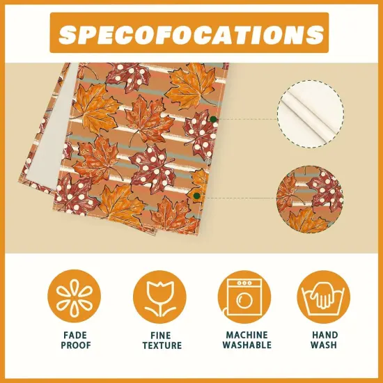 Fall Rustic Maple Leaves Table Runner {4}