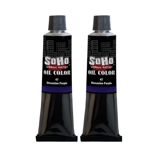 SoHo Urban Artist Oil Paint - 2 Pack, Dioxazine Purple 2 Pack - 170 ml Tube - Best Valued Oil Colors for Painting with Excellent Pigment Load {1}