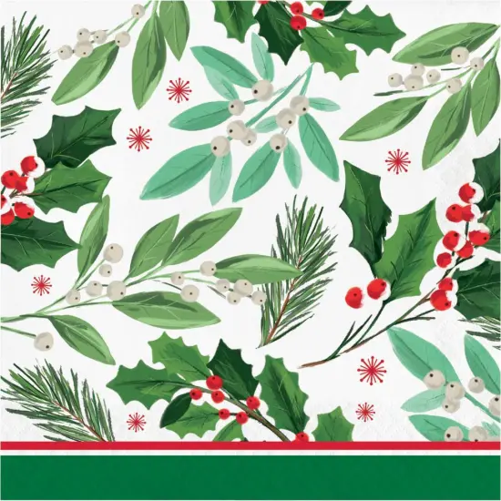 192 pc Bulk Holly Jolly Christmas Paper Luncheon Napkin {1}