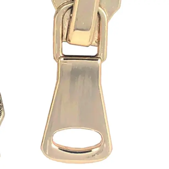 Zipper Pull &ndash; Square Glossy Metal 5MM in Brass {4}