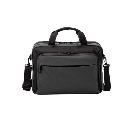 Port Authority&reg; Laptop Briefcase Durable Travel Ready Graph Hthr/Blk {1}