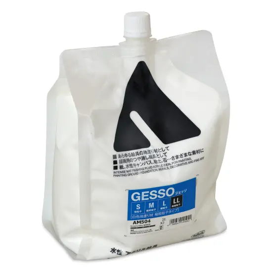 Holbein Acrylic Medium - White Acrylic Gesso, Super Coarse, 2000 ml pouch {1}