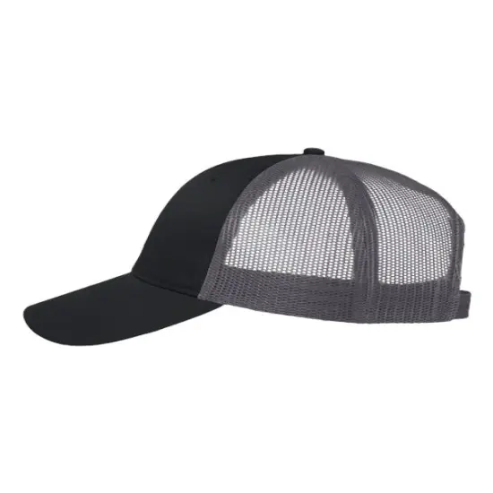 Valucap&reg; Mesh Back Twill Trucker Cap Black/ White {7}