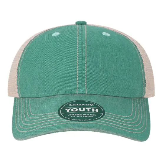 LEGACY&reg; Youth Old Favorite Trucker Cap Navy/ Khaki {4}