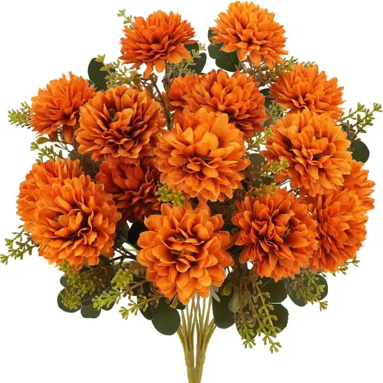 2 Bundles Artificial Fall Flowers Table Decor {1}