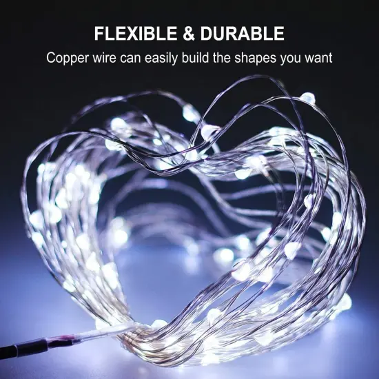 LED Fairy String Lights Battery Operated,2 Pack 33ft {2}