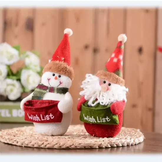 Kitcheniva Christmas Wish List Paper Holder Snowman Miniatures 2 Pcs {2}