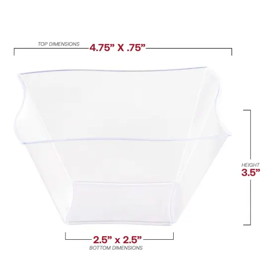 Clear Wave Plastic Soup Bowls - 14 oz. (120 Bowls) {3}