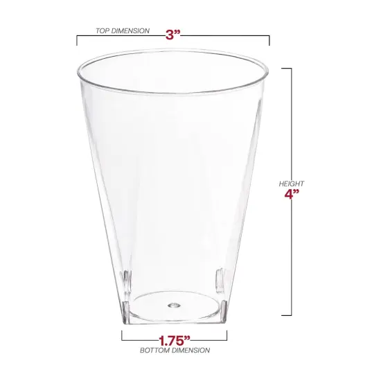 Clear Square Bottom Disposable Plastic Cups - 10 oz. (500 Cups) {3}