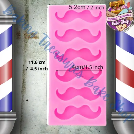 Mustache 6 CT SILICOEN MOLDS {2}