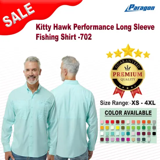 Paragon&reg; Kitty Hawk Performance Long Sleeve Fishing Shirt Navy {2}
