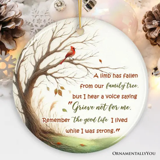 A Life Well-Lived Memorial Tree Ornament, Cherished Family Christmas Keepsake {2}