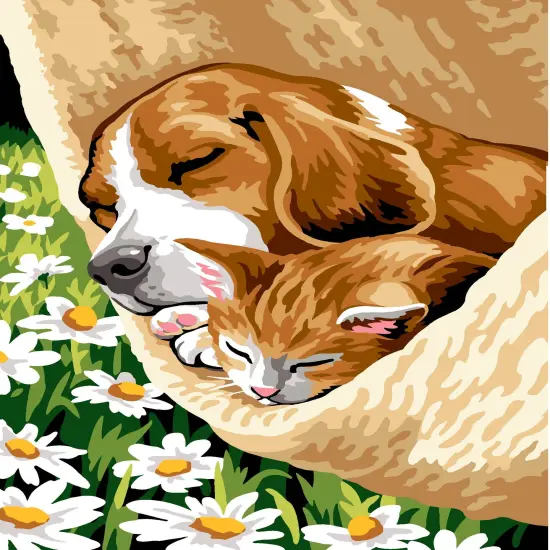 Needlepoint canvas for halfstitch without yarn The Nap Unit MRCU722341 Margot de Paris Printed Tapestry Canvas {1}