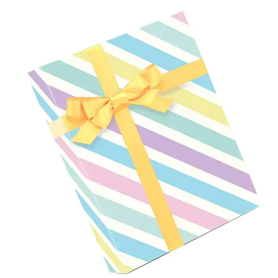 Elegant Striped Gift Wrap 24" x 417" Roll 60 lbs {3}