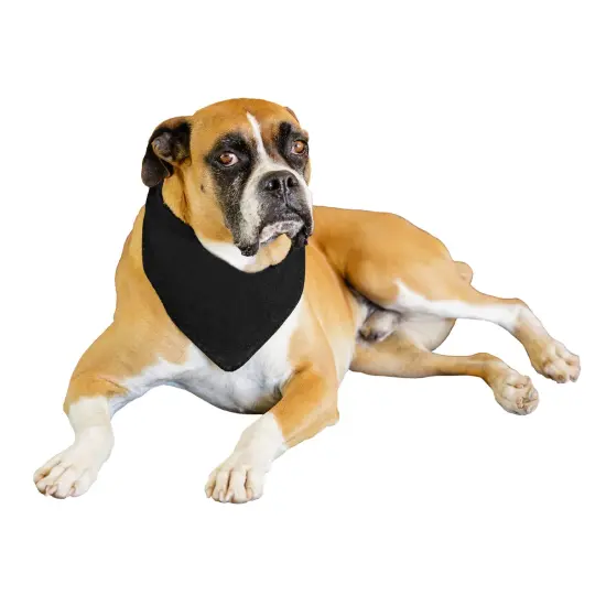 2-Pack Solid Polyester Dog Neckerchief Triangle Bibs - Extra Large {2}