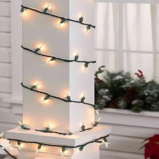 70 LED Indoor Outdoor Crosshatch Pointed Tip Christmas String Lights Warm White warm white {3}