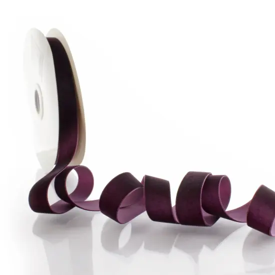 1" Velvet Ribbon (5yd & 25yd Spool Lengths) 290 Rustic Plum {2}