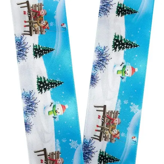 Christmas Scene Satin Ribbon 1 1/2 '' x 25 Yards {4}