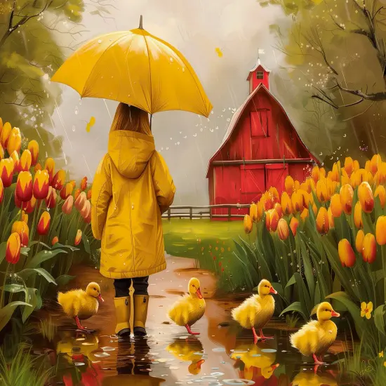 Sunsout Rainy Day Walk 1000 pc Jigsaw Puzzle 77085 {1}