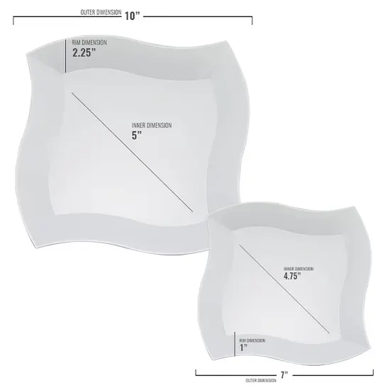 White Wave Plastic Dinnerware Value Set (120 Guests) {3}