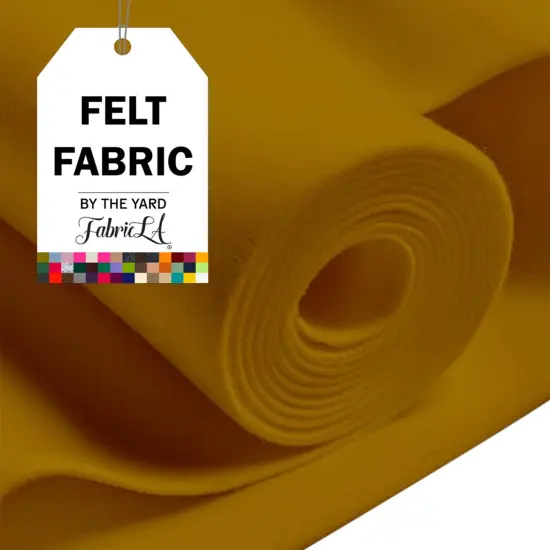 FabricLA Acrylic Felt Fabric - 72" Inch Wide 1.6mm Thick Felt by The Yard - Use Soft Felt Sheets for Sewing, Cushion, and Padding, DIY Arts & Crafts (9 Yards, Antique Gold) {1}