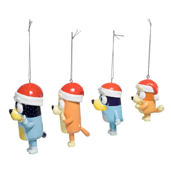 Kurt Adler Bluey and Family 4-Piece Ornament Set {4}