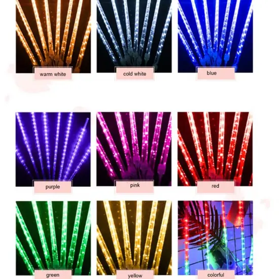 8 Tubes Snowfall 50cm Red Color {3}