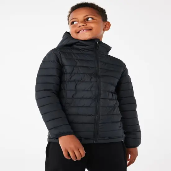 Columbia&reg; Youth Powder Lite Hooded Jacket Black {6}
