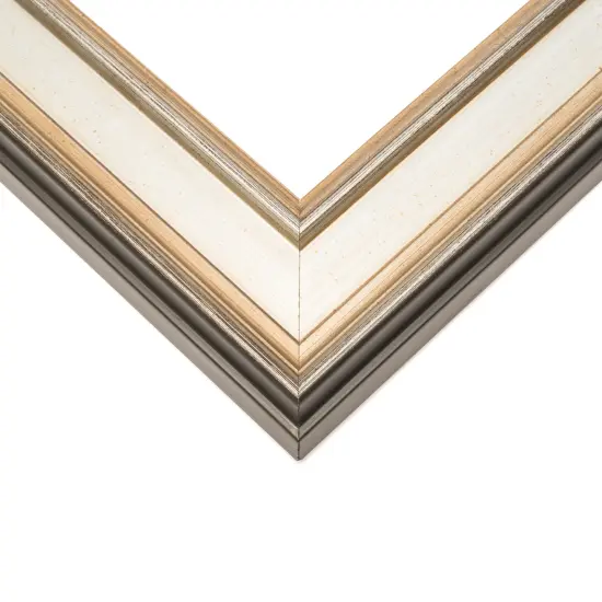 Photo Size Contemporary Silver Frame - UV Acrylic, Foam Board Backing, Hanging Hardware {3}